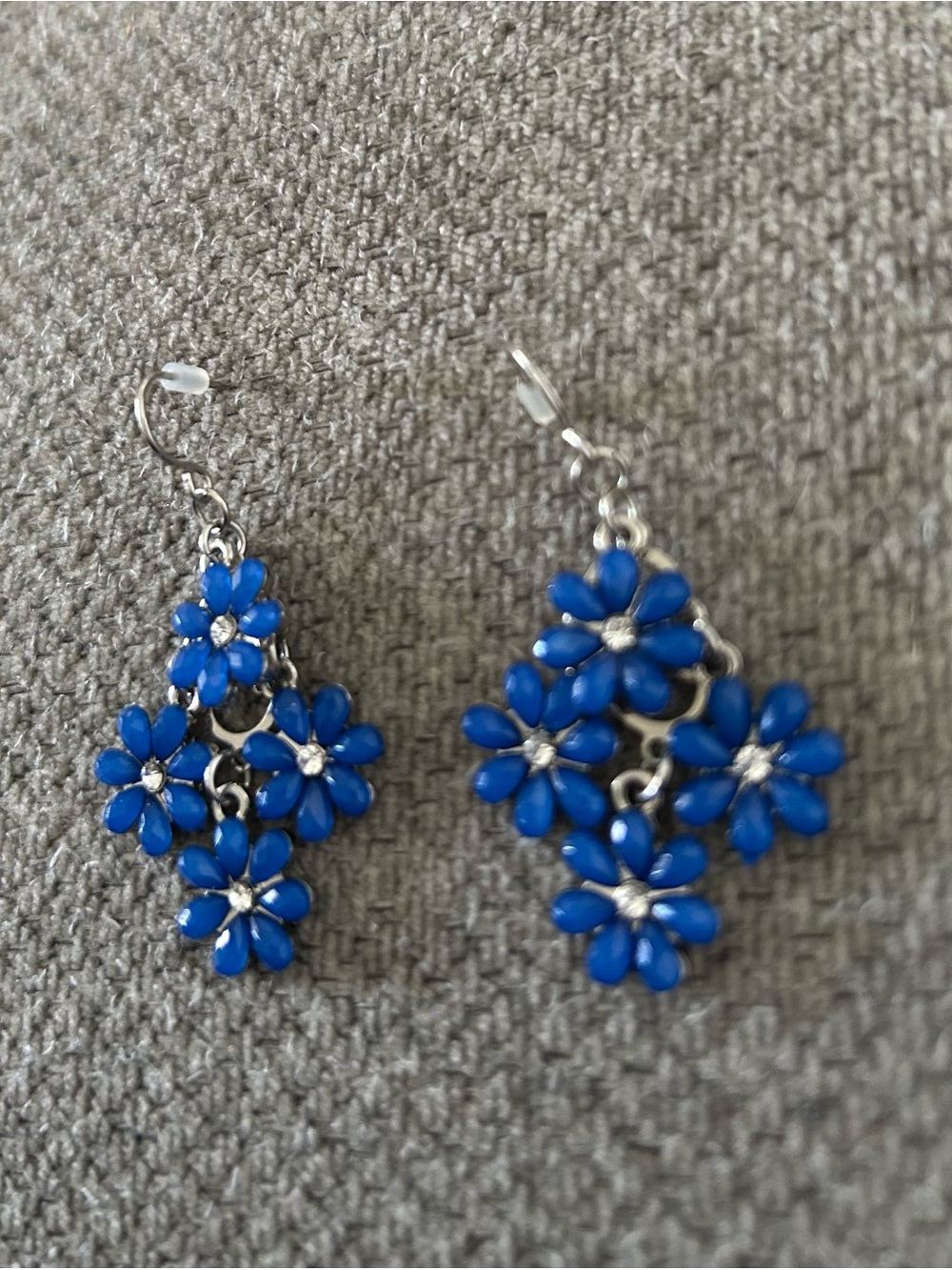 Blue Floral Drop Earrings - Women's Jewelry